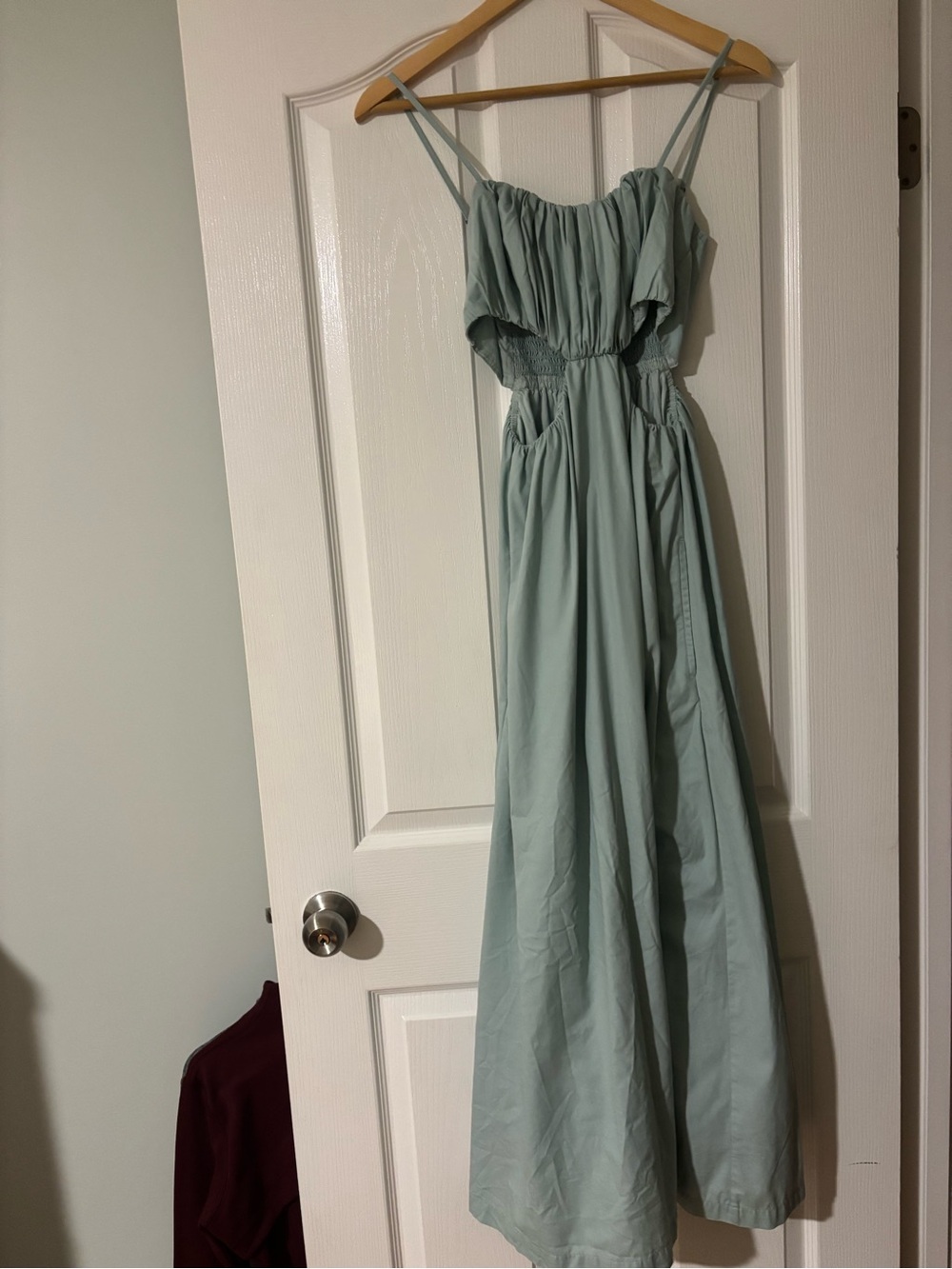 Abercrombie & Fitch Maxi Dress with Double Spaghetti Straps and side cut outs